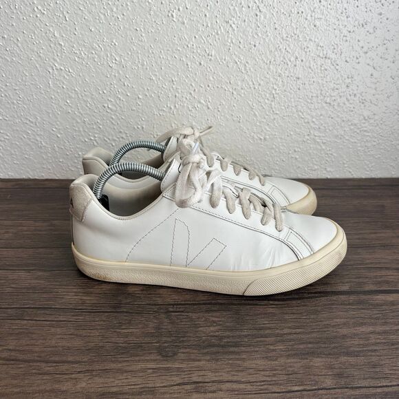 Veja White Cream Sneakers - Picture 1 of 8